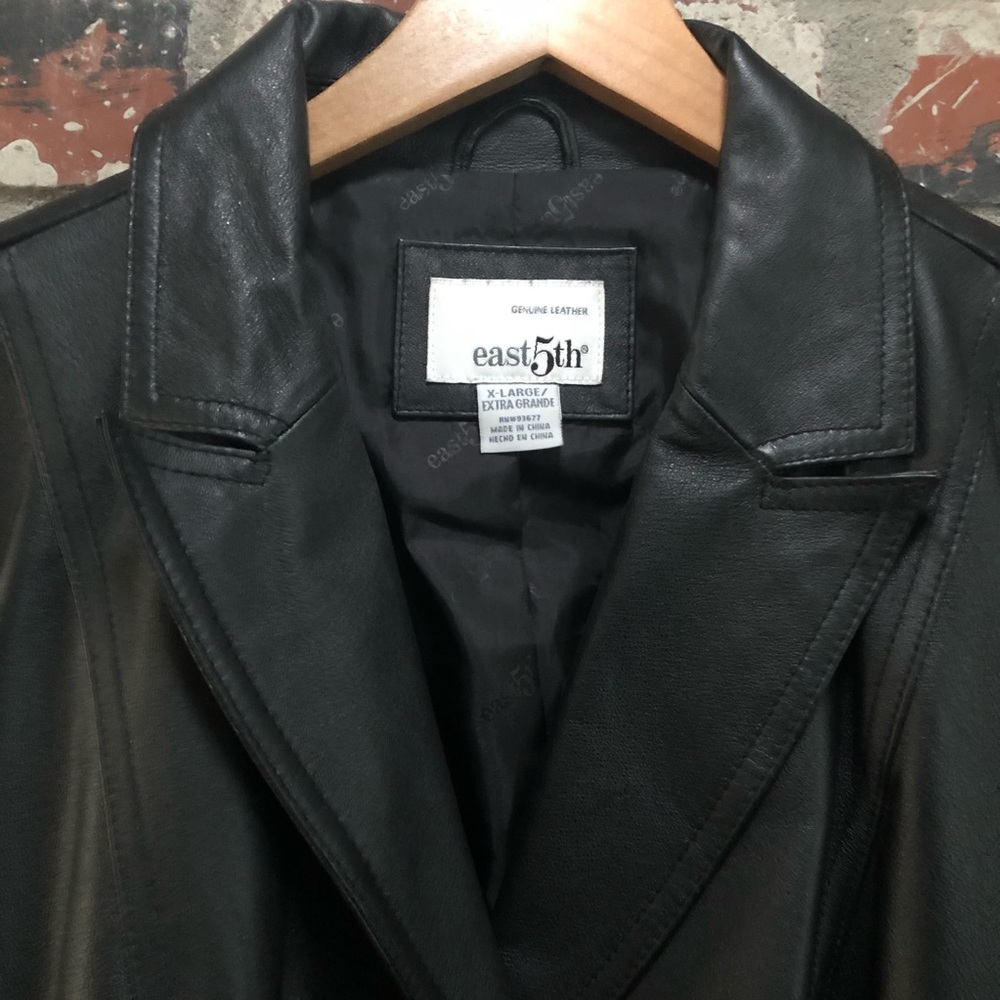 East 5th Women’s Black Leather Jacket size XL - Picture 3 of 8